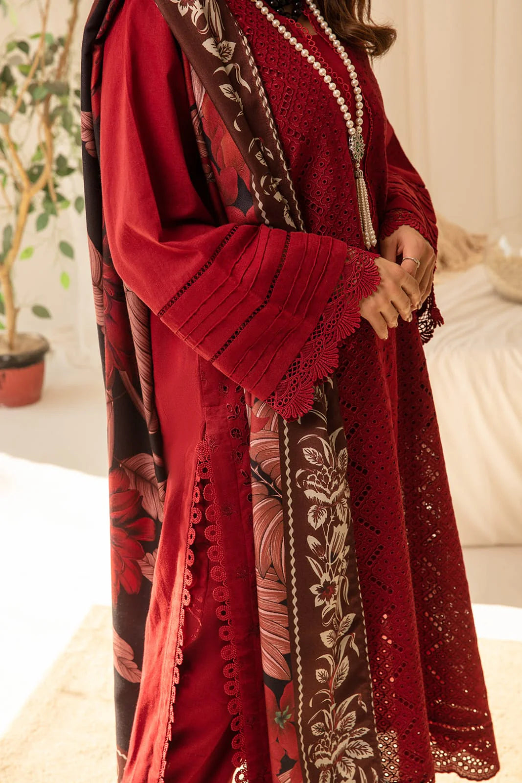 3 PC BORING EMBROIDERED LAWN SUIT-NG101