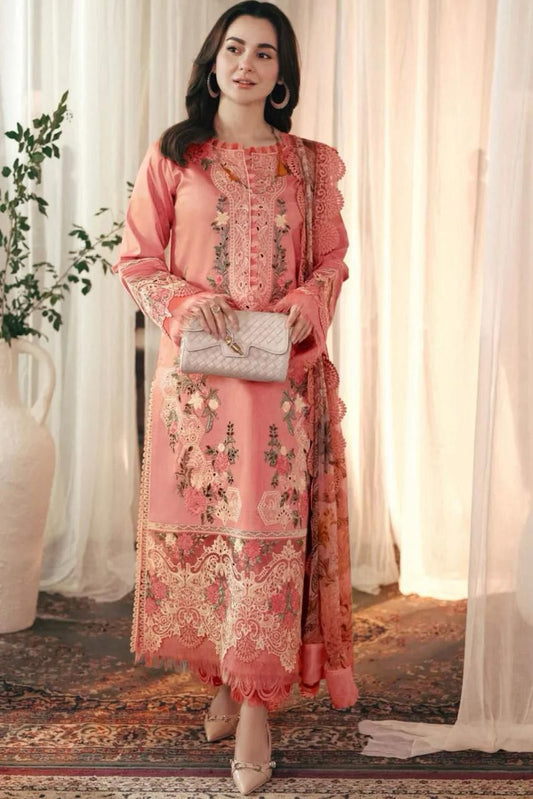 3PC EMBROIDED DHANAK