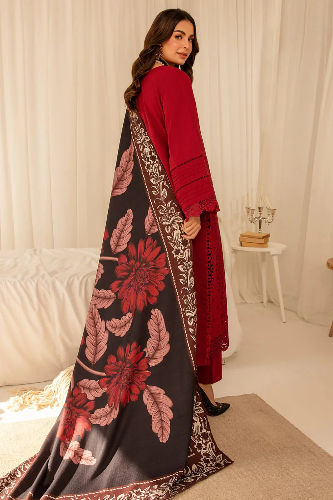 3 PC BORING EMBROIDERED LAWN SUIT-NG101